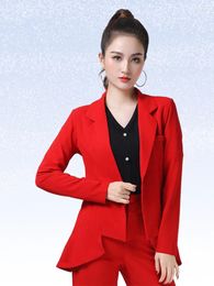 Stage Wear Solid Colour Ballroom Standard Pants Women Elegant Party 2023 Waltz Dance Suit Latin Girl Long Sleeves Turnover Collar Jacket 6XL