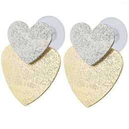 Dangle Earrings Love Heart Metal Earring Fashion Stud Trendy Drop Women Jewellery Sweet Girls Gift