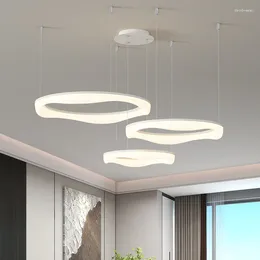 Pendant Lamps Living Room Chandelier Minimalist Atmosphere Main Lamp Ring Smart Bedroom Dining