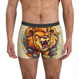 Underpants Lion Underwear Cartoon Funny Breathable Panties Sublimation Boxer Brief 3D Pouch Man Oversize Boxershorts