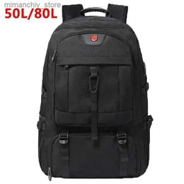 Outdoor Bags Large Travel Man Backpack 50L 80L Outdoor Sports Waterproof Man Storage Backpacks Casual Separate Shoe Compartment Business Bag Q231028
