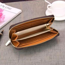 Fashion mens women designer clutch wallet pu leather wallet single zipper wallets lady ladies long classical purse card 60017270R