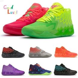 With Box 2022 Kids Basketball Sneaker Rick And Morty Galaxy Buzz City Blast Citys Rock Ridge Red Not From Here Top Quality MB.01 Sport Shoes Size 4