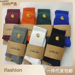 Men's and Women's Fashion Towel Socks Fashion Brand Carthart Hosiery New Thickened Bottom Sports High Tube Gold Label Embroidery Trendy Skateboarding Workwear Scqt
