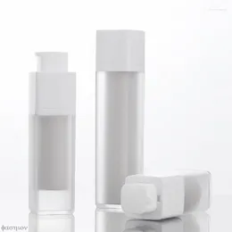 Liquid Soap Dispenser Frosted Double-layer Thickened Square Lotion Empty Airless Bottle 15ml 30ml 50ml Household Pump Cosmetic Container PET