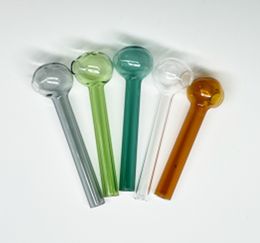 Wholesale Colourful Straight Smoke Glass Oil Burner Pipe Pyrex thick smoking hand pipes