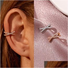 Punk Metal Zircon Ear Cuff Clip For Women No Pierced C Shape Geometric Small Earcuff Wrap Clips Jewellery Drop Delivery Dhgarden Otpsp