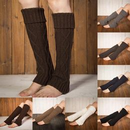 Women Socks Y2K Japanese Lolita Lady Long Winter Warm Knitted Foot Cover Harajuku Solid Boot Cuffs