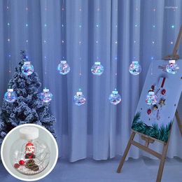 Strings LED Fairy Curtain Light String Christmas Ball Festoon Garland Lamp For Wedding Party Outdoor Year Bedroom Decoration Navidad