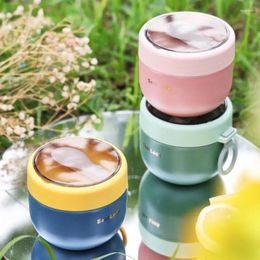 Dinnerware 600ml Mini Portable Thermal Lunch Box Leak Proof Container Stainless Steel Vaccum Soup Cup Insulated Bento With Spoon