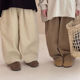 Trousers Fall 2023 Korean Style Children's Corduroy Boys And Girls Casual Loose Pants Western