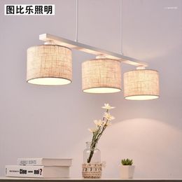 Pendant Lamps Nordic Modern Minimalist Fabic Lampshade Light For Bedroom Study Living Room Lamp Lights