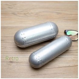 Sunglasses Cases Tube Aluminium Spectacles Eyewear Case for Reading Glasses or Sunglasses Holder Boxes Hard Protector 2 sizes Box available 231027