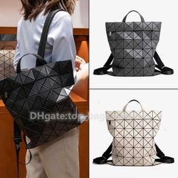 School Large Japanese Men's Student and Women's Capacity Universal Geometric Bag Diamond Backpack Fashion Travel Computer