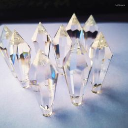 Chandelier Crystal Top Quality 200pcs 38mm Clear Icicle Prisms U-drops (Free Rings) For Glass Lighting Curtain Accessories