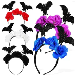 Bandanas 5pcs Halloween Party Headbands Bat Hair Bands Cosplay Accessories Fabric