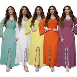 Ethnic Clothing Beading Muslim Dress Abaya Women Kebaya Kaftan Turkey Long Dresses Robe Femme Musulmane Vestido 2023 Ramadan Dubai Islam