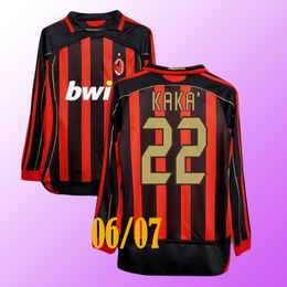 retro jersey 2006 Maldini Inzaghi Pirlo Kaka long short sleeve suit football shirt away short-sleeve ACInzaghi football jersey