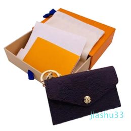 key bag premium leather classic female male key holder coin purse small leather key purse with box