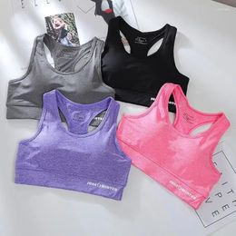 Yoga Outfit Women Sports Underwear Large Size Thin Bra Without Steel Ring Upper Support Anti-Sagging Gather Running Vest Type Sleeping