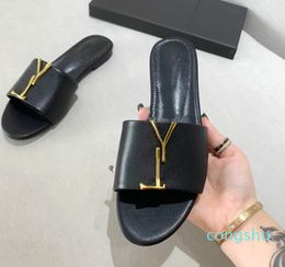 luxury brand designer Men Women Slippers Sandals Slide Summer Fashion Black Red White Wide Flat Flip Flops Casual luxurys Designers Top Quality Shoes Size