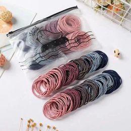 Hair Accessories 100pcs/lot Simple Cute Candy Solid Colour Girls KidsElastic Band Child Baby Headband Scrunchie For