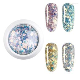 Nail Glitter HEALLOR 1pc Holographic Powder Hexagon Sequins Laser Mixed Flakes Decor Accessories For Nails