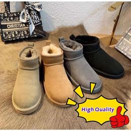 Australia Australian Classic Hot Warm Boots Womens Mini Half Snow Boot USA GS 585401 Winter Full fur Fluffy furry Satin Ankle Bootss Booties slippers US4-13 ZIQV