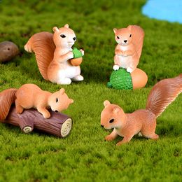 Cute Squirrel Miniature Animal Moss Micro Landscape Decoration Bonsai Fleshy Plastic Craft Decoration 1224734