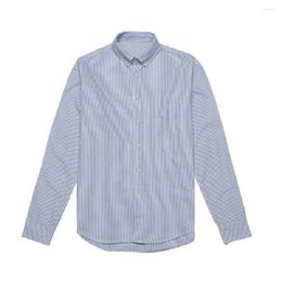 Men's Casual Shirts Tm908 High Quality Spring Autumn Cotton Men Long Sleeve Fashion Vertical Stripe Top Male