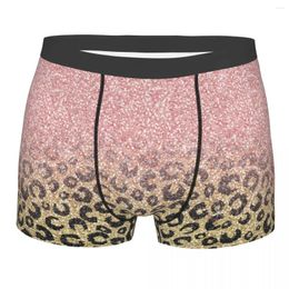 Underpants Humour Boxer Rose Gold Glitter Black Leopard Shorts Panties Men Underwear Breathable For Homme S-XXL