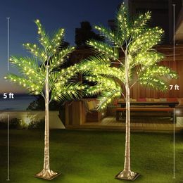 Lampada da giardino a LED per esterni Lampada da giardino in filo di rame Albero impermeabile Decorazione per feste in cortile di Natale Lampada per albero luminoso Luci paesaggistiche