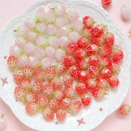 Cute Strawberry Resin Pendant DIY Handmade Jewelry Hand Necklace Ear Pendant Accessory Material 1224704