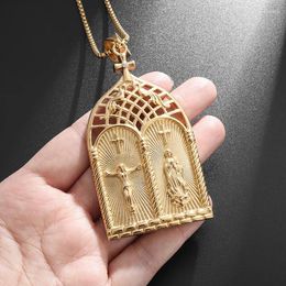 Pendant Necklaces Classic Christian Virgin Mary Church Necklace Men Women Amulet Jewelry Gift