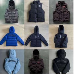 Men's Jackets Winter Men Trapstar Jacket AW20 Irongate Hooded Quilted Women Warm Vintage Short Top Quality Embroidered Lettering Coat 3385ess