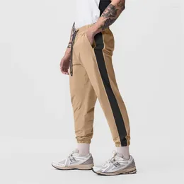 Men's Pants 2023 Spring Autumn Jogger Men Splicing Quick Dry Casual Sport Zipper Pockets Joggers Fitness Trousers Sweatpants