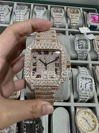 luxury moissanite diamond watch iced out watch designer mens watch for men watches high quality montre automatic movement watches Orologio. Montre de luxe l49