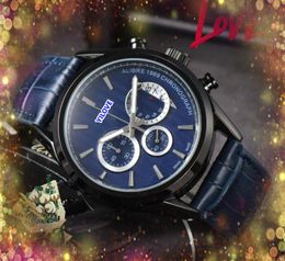 Popular President Automatic Quartz Movement Watches Big Calendar Genuine Leather Buckle Chain Sapphire Mirror Waterproof Men Business Dress Wristwatch Gifts