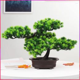 Decorative Flowers Simulated Artificial Flower Potted Decoration Fake Tree Big Welcome Pine Plastic Landscape Indoo