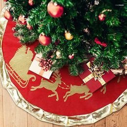 Christmas Decorations 90CM Tree Skirt Exquisite Santa Snowman Cushion Cover Elk Snowflake Xmas Bottom Decor Merry Christma 2023