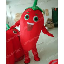 Christmas Red Pepper Mascot Costumes Halloween Fancy Party Dress Cartoon Character Carnival Xmas Advertising Birthday Party Costume Outfit