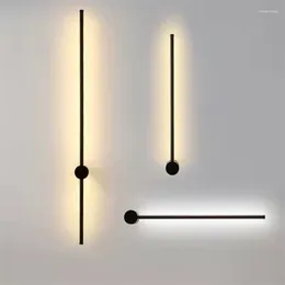 Wall Lamp Modern Minimalist LED Home Decoration Bedroom Bedside Rotary Sconces Long Strip Ambient Lighting Bathroom Mirror Light