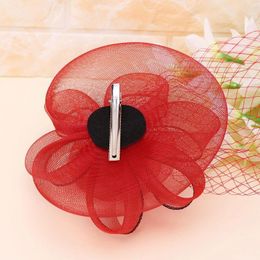 Hair Clips 652F Women Fascinator Hats Big Flower Solid Cocktail Party Clip