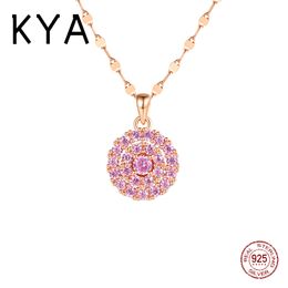 S925 Sterling Silver rotatable Necklace for Women 18K Gold Rhodium Plating Dainty Love Pendant Necklaces Wife Jewellery Rose Gold
