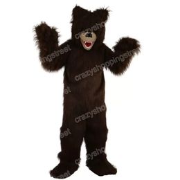 Halloween Brown Plush Bear Mascot Costume High quality Cartoon Character Outfits Christmas Carnival Dress Suits Unisex Birthday Party Outdoor Outfit