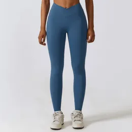 Active Pants Yoga Lycra Gym Leggings With Pockets Pilates Clothes Training Wear Ladies Leggins Womens Sports Tights Blue