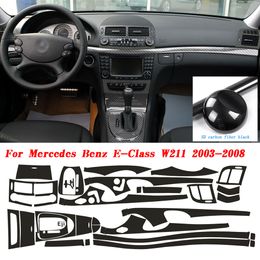 For Benz E Class W211 2003-2008 5D Carbon Fibre Sticker Inner Panel Trim