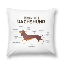 Pillow Anatomy Of A Dachshund Pet Lover Throw Covers For Pillows Pillowcases