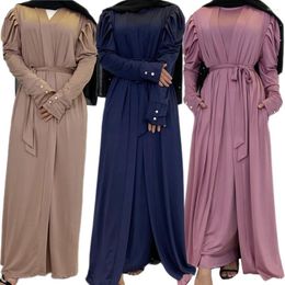 Ethnic Clothing Dubai Open Abaya Muslim Women Hijab Dress Party Gown Islamic Arabic Robe Kimono Cardigan Vestidos Ramadan Eid Abayas
