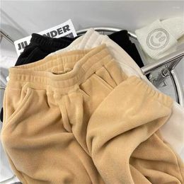 Men's Pants Casual Double-sided Ollie Velvet Sweatpants Women Autumn Winter Outerwear Loose Thickened Warm Harem Sweatpant